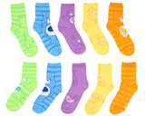 Care Bears Women's Socks Grumpy Funshine Good Luck Shortie Crew Socks 10 Pairs