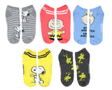 Peanuts Women's Funny Quotes 10 Pairs Low Cut No Show Ankle Socks Mix n' Match