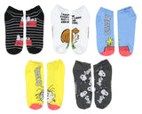 Peanuts Women's Funny Quotes 10 Pairs Low Cut No Show Ankle Socks Mix n' Match