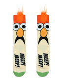 The Muppets Beaker Meep Meep Fuzzy Hair Adult Crew Socks