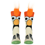 The Muppets Beaker Meep Meep Fuzzy Hair Adult Crew Socks