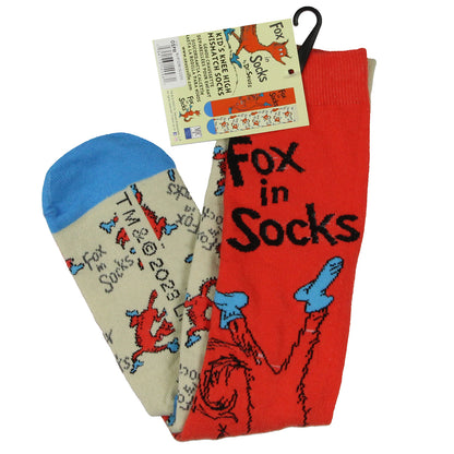 Dr. Seuss Kid's Fox In Socks Character Design Mismatched Knee-High Socks