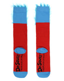 Dr. Seuss Kid's Thing 1 And Thing 2 Fuzzy Top Knee- High Socks OSFM
