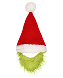 Dr. Seuss The Grinch Who Stole Christmas Knitted Grinch Bearded Santa Hat