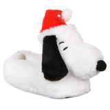 Peanuts Snoopy Santa Hat Character Adult House Slippers OSFM