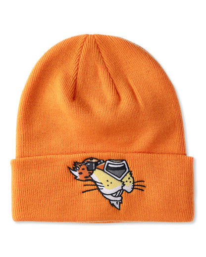 Cheetos Chester Cheetah Beanie Embroidered character Design Fold Cuffed Hat