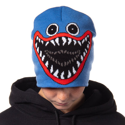 Poppy Playtime Kids Huggy Big Face Design Knitted Beanie Hat for Boys and Girls