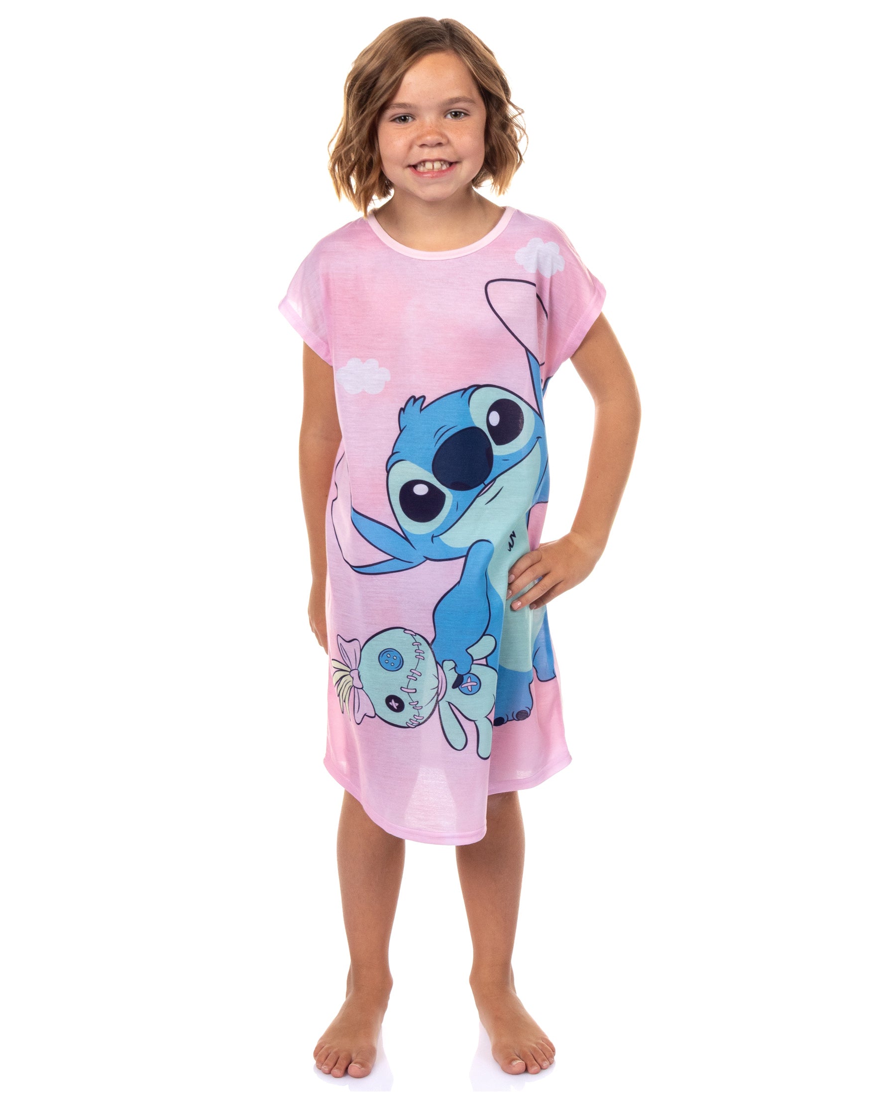 Disney Stitch Nightgown Girls' Stitch and Scrump Sleep Shirt