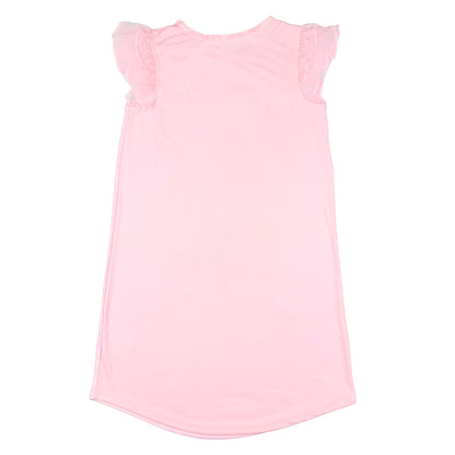 Disney Princess Nightgown Girls' Princess Group Ruffle Sleeve Sleepwear (4)