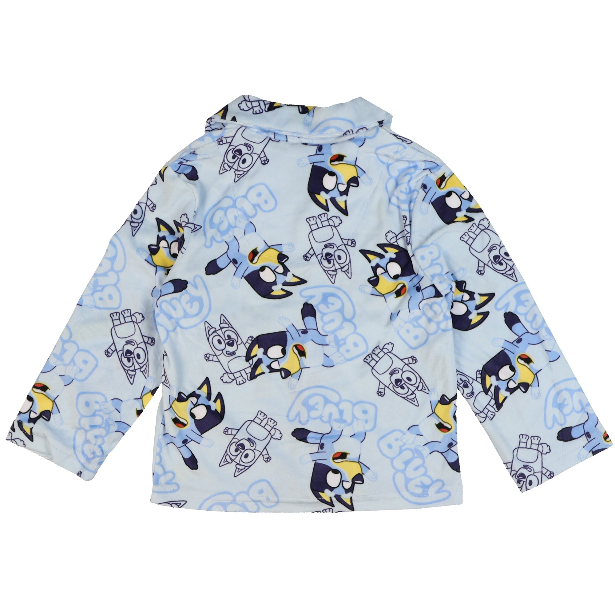 Bluey Pajamas Boys' 2-Piece Coat Front Flannel Lounge Sleep Set