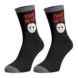Horror Themed Men's It Nightmare On Elm Street Friday The 13th 3-Pack Crew Socks