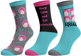 The Golden Girls Men's Keep Calm And Eat Cheesecake 3-Pack Adult Crew Socks