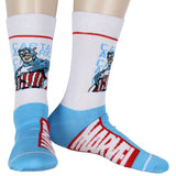 Marvel Comics Spiderman Captain America Thor Character 3-Pack Adult Crew Socks