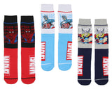 Marvel Comics Spiderman Captain America Thor Character 3-Pack Adult Crew Socks