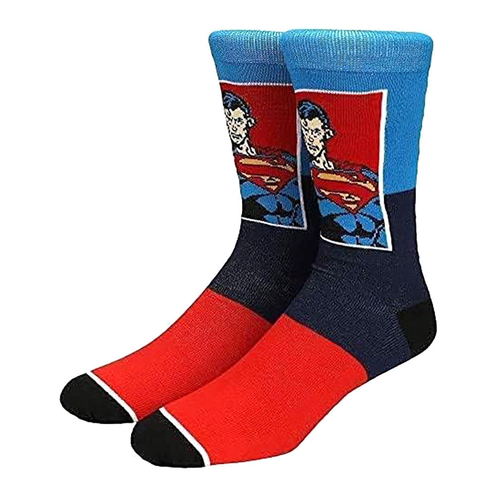 DC Comics Justice League Men's The Flash Batman Superman Adult 3-Pack Crew Socks