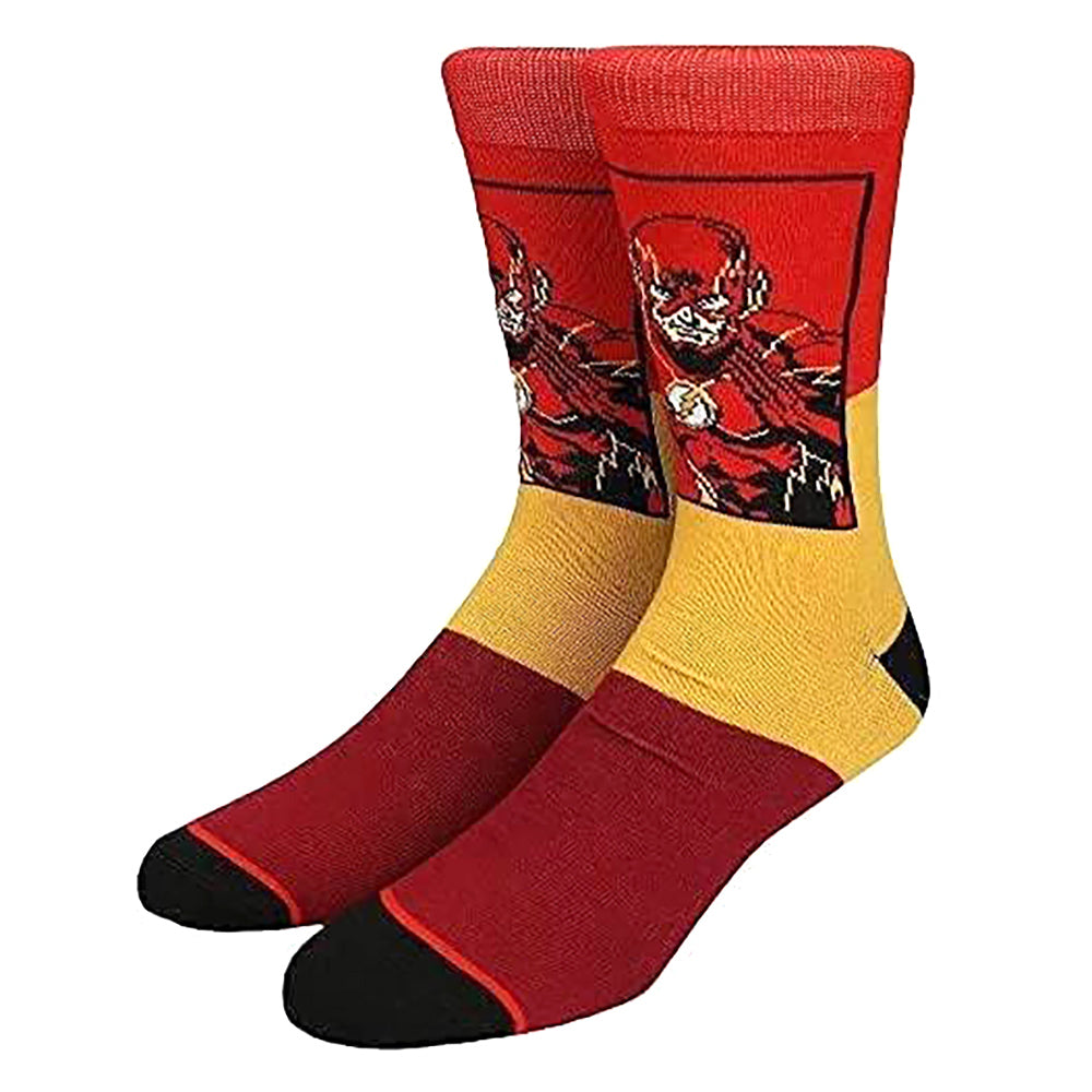 DC Comics Justice League Men's The Flash Batman Superman Adult 3-Pack Crew Socks