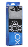 PlayStation Men's Console Controller Logo Designs 3-Pack Adult Crew Socks