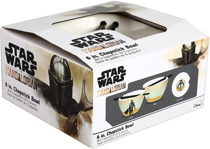 Star Wars The Mandalorian Ceramic Ramen Noodle Bowl with Chopsticks