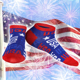USA Fourth Of July Freedom Red White Blue America Unisex Ankle Crew Socks