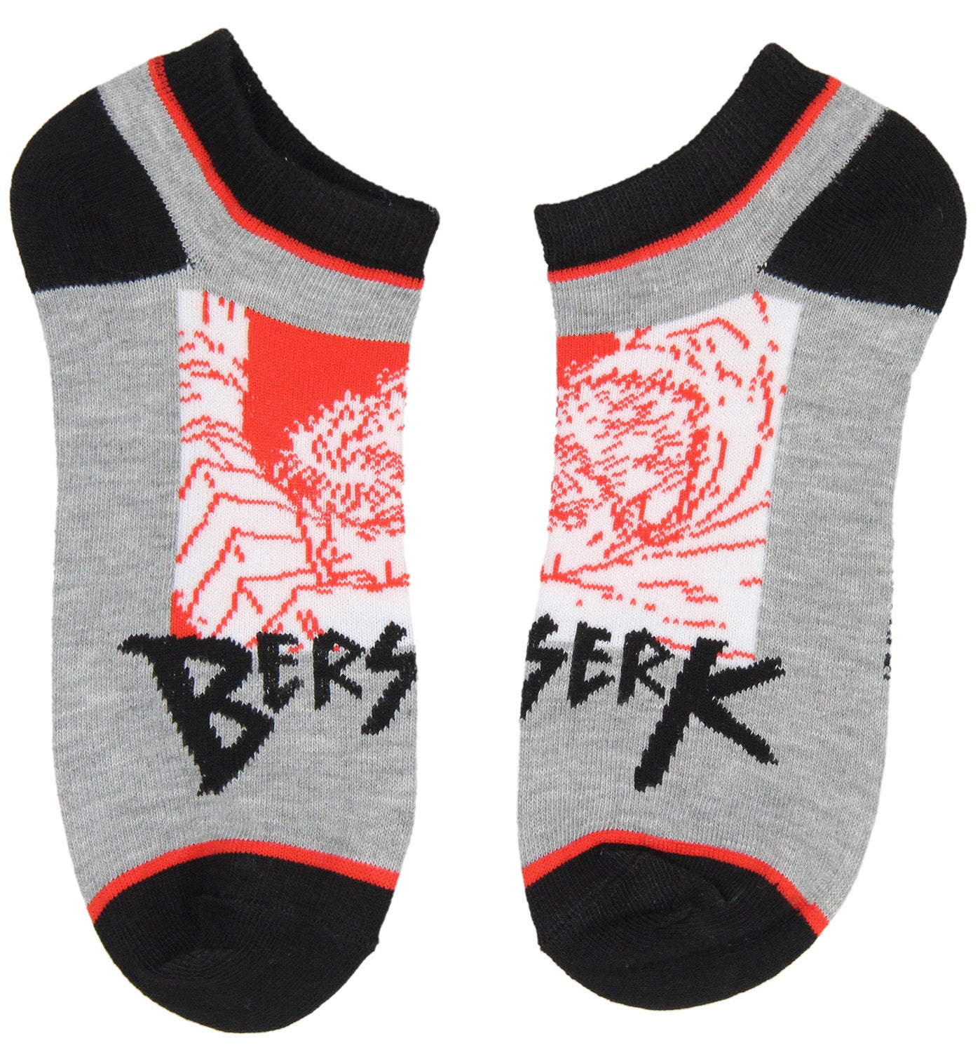 Berserk Socks Anime Guts Brand Of Sacrifice 5 Pack Mens No Show Ankle Socks