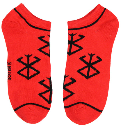 Berserk Socks Anime Guts Brand Of Sacrifice 5 Pack Mens No Show Ankle Socks