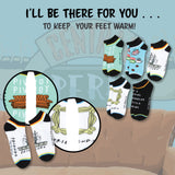 Friends TV Show Socks Pivot Pivot Mix and Match Adult Ankle Socks 5 Pack