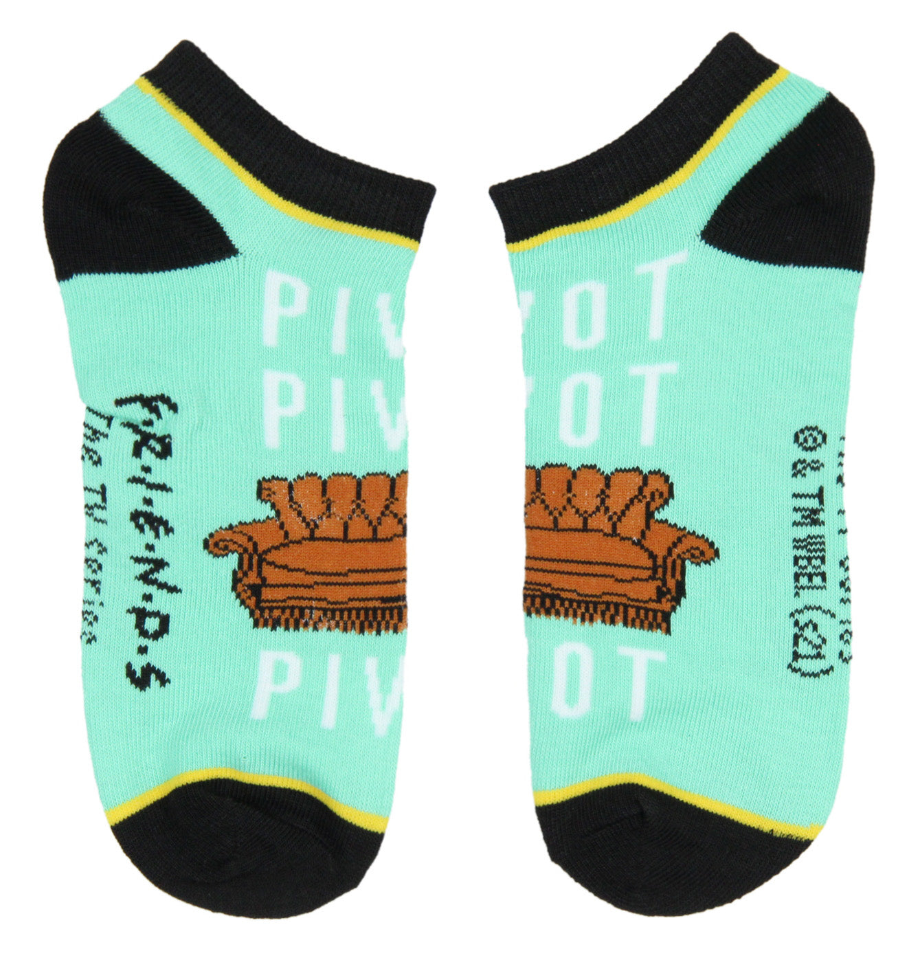 Friends TV Show Socks Pivot Pivot Mix and Match Adult Ankle Socks 5 Pack