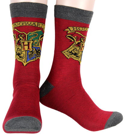 Harry Potter Socks House Crest and Animal Designs 5 Pack Adult Crew Socks
