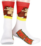 Donkey Kong Socks Character And Video Game Logo 5 Pack Adult Crew Socks