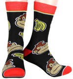 Donkey Kong Socks Character And Video Game Logo 5 Pack Adult Crew Socks