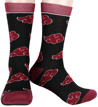 Naruto Shippuden Socks Uchiha Akatsuki Uzumaki Clan 5 Pack Adult Crew Socks