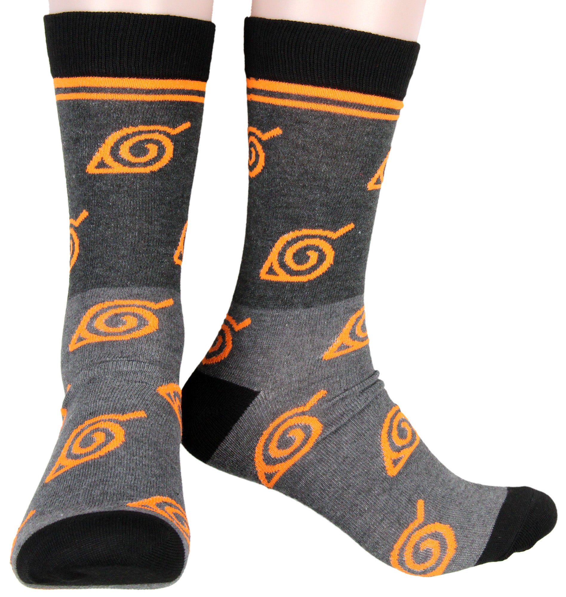 Naruto Shippuden Socks Uchiha Akatsuki Uzumaki Clan 5 Pack Adult Crew Socks