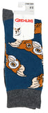 Gremlins Men's Socks Movie Gizmo and Stripe Character 2 Pack Crew Socks