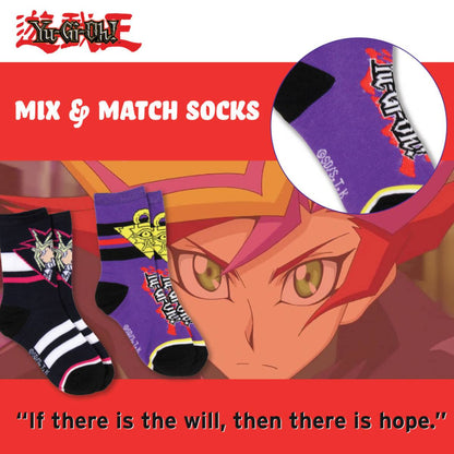 Yu-Gi-Oh! Boys' Socks Yami Yugi Pyramid Of Light 2 Pairs Kids Athletic Crew Socks