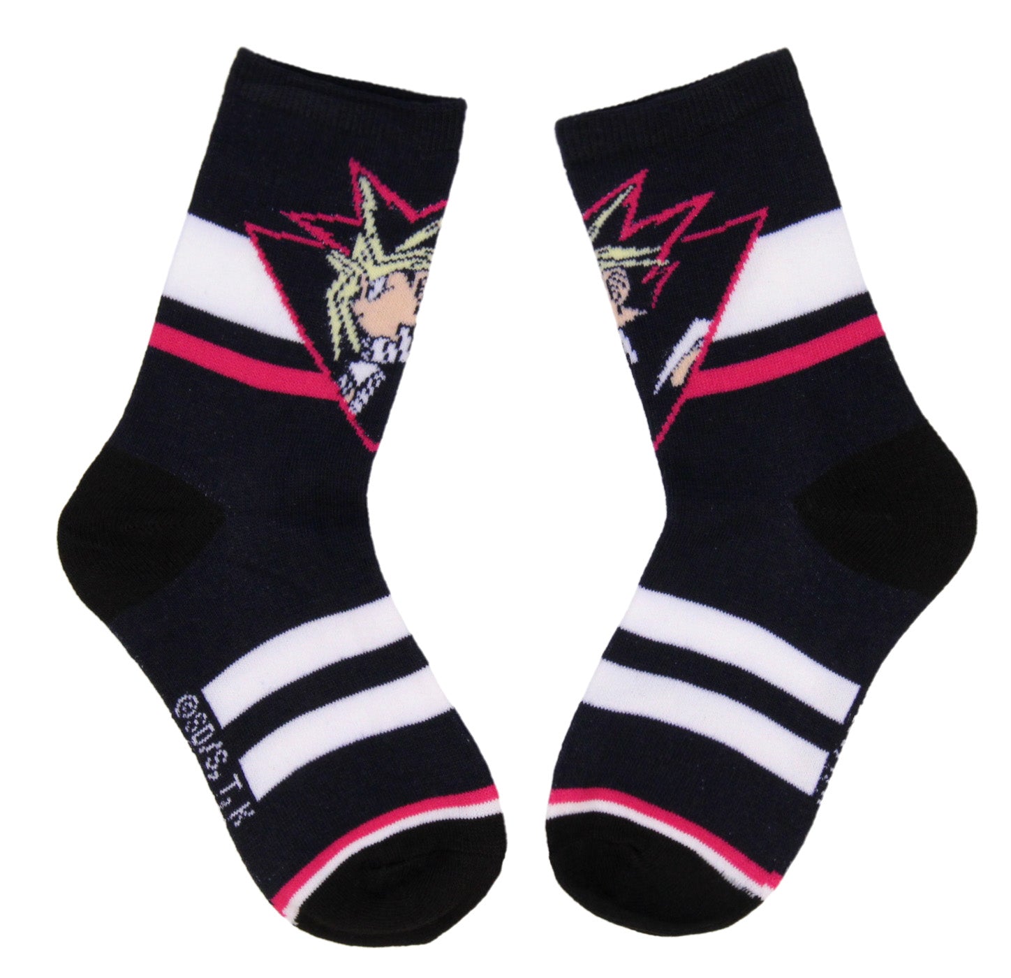 Yu-Gi-Oh! Boys' Socks Yami Yugi Pyramid Of Light 2 Pairs Kids Athletic Crew Socks