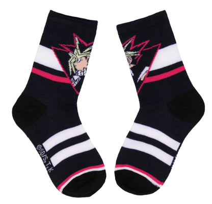 Yu-Gi-Oh! Boys' Socks Yami Yugi Pyramid Of Light 2 Pairs Kids Athletic Crew Socks