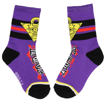 Yu-Gi-Oh! Boys' Socks Yami Yugi Pyramid Of Light 2 Pairs Kids Athletic Crew Socks