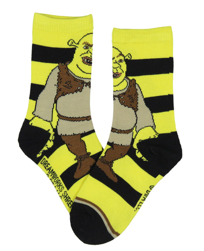Shrek Boys' Socks Donkey And Shrek 2 Pairs Kids Athletic Crew Socks