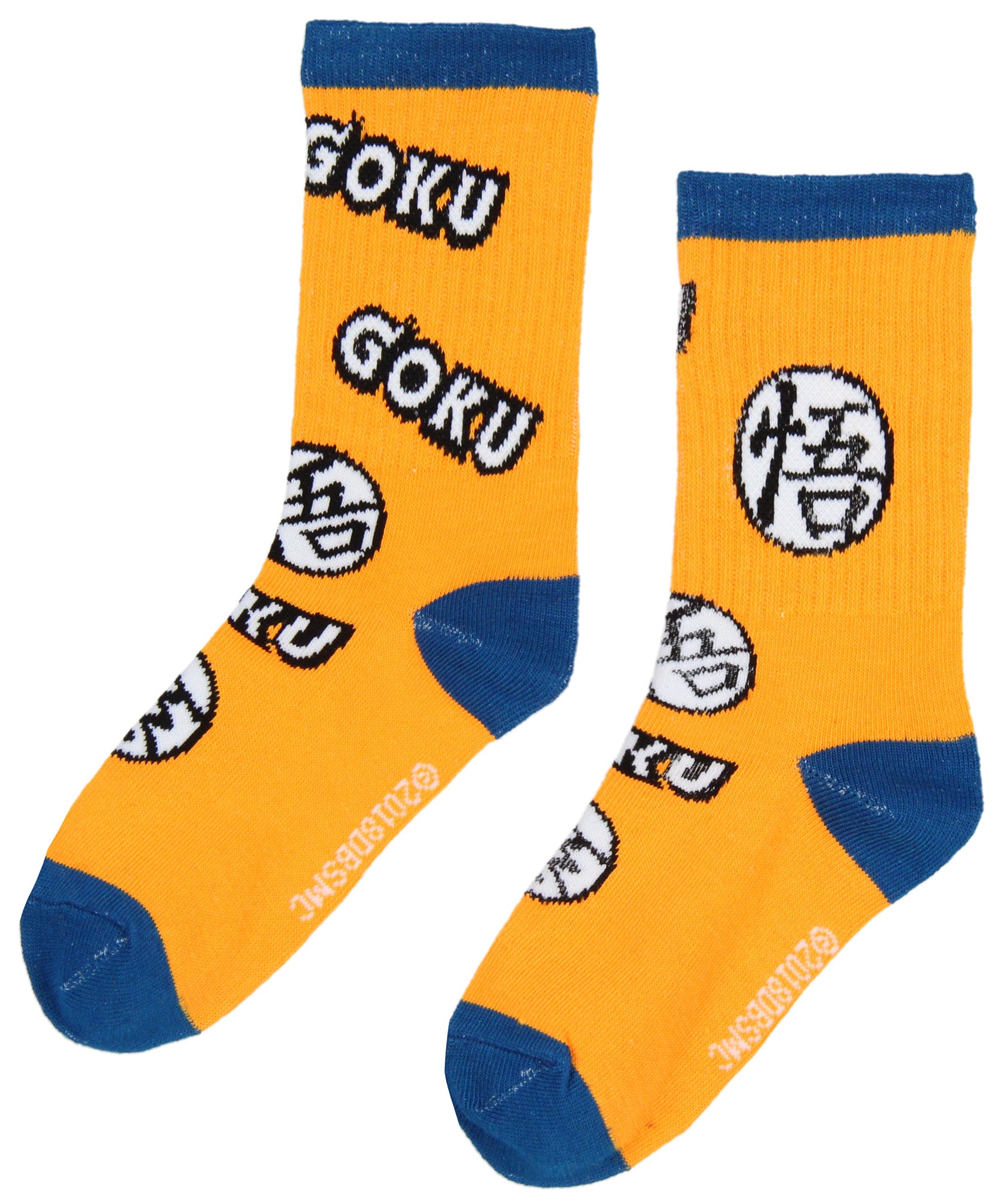 Dragon Ball Z Boys' Socks Goku Kame Symbols 2 Pairs Kids Athletic Crew Socks
