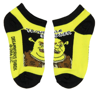 Shrek Boys' Socks Character Designs 4 Pairs Kids No Show Ankle Socks