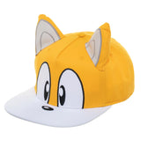 Sonic the Hedgehog Men's Hat Embroidered Character Face and 3D Ears Snapback Cap
