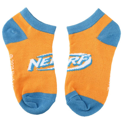 Nerf Nation Boys Casual Ankle Socks Orange Blue White 6-pack