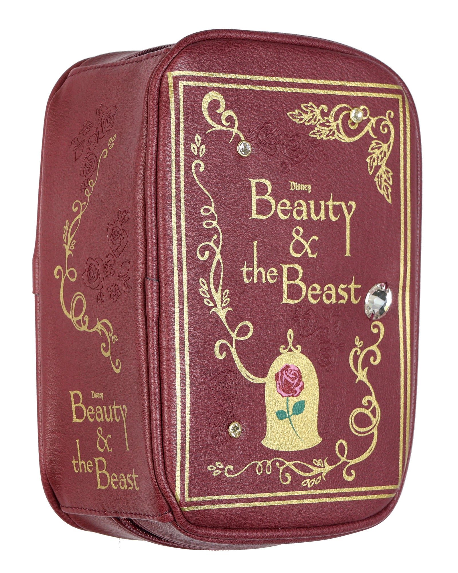 Disney Beauty and The Beast Storybook Cosmetic Toiletry Travel Bag, 8.5"