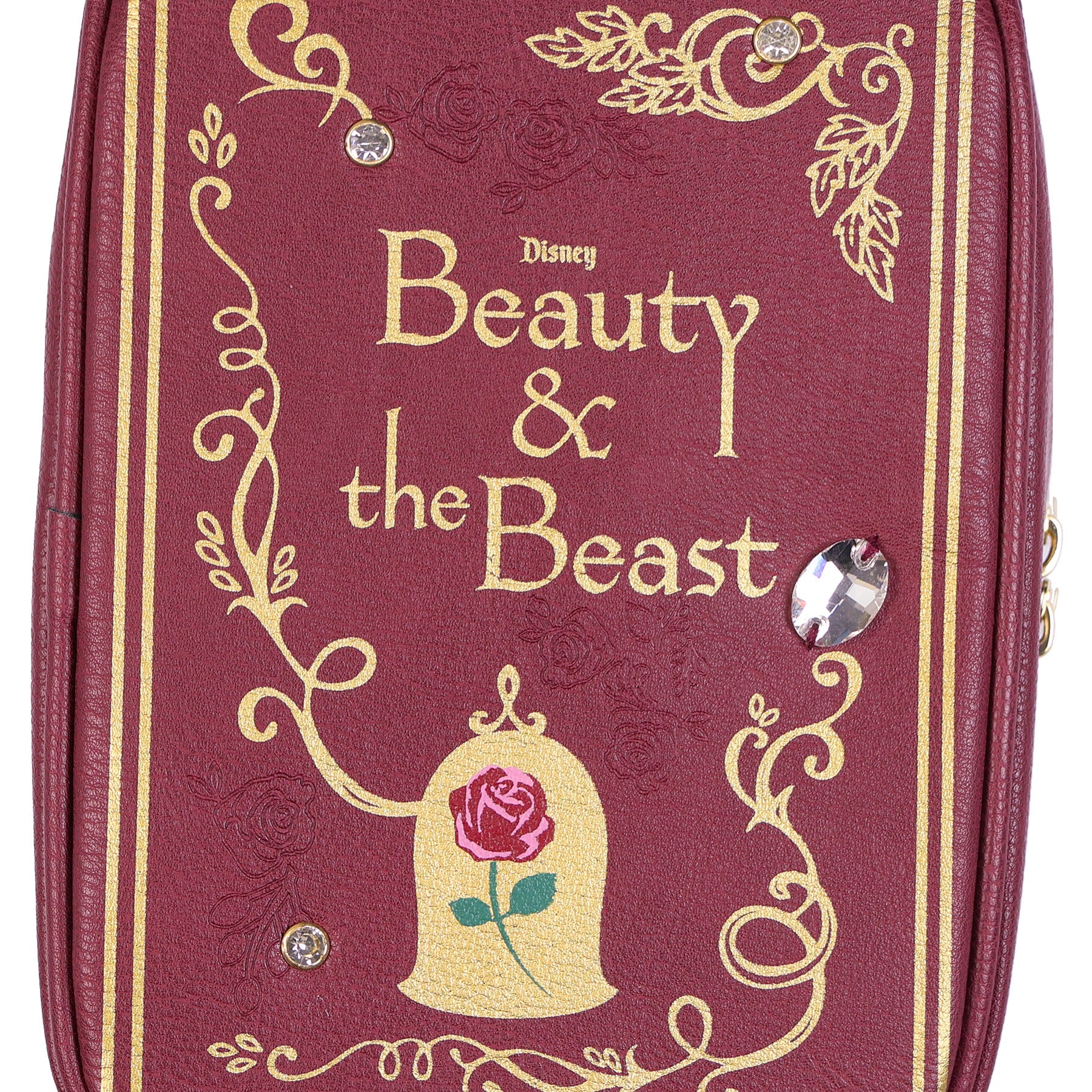 Disney Beauty and The Beast Storybook Cosmetic Toiletry Travel Bag, 8.5"