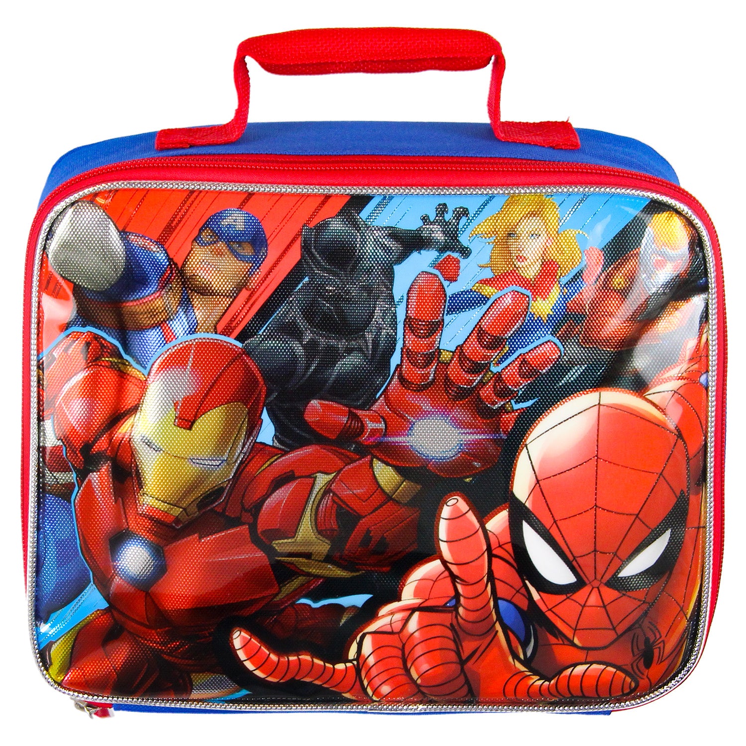 Marvel Comics Avengers Spiderman Iron Man Lunch Bag Insulated Lunch Box 10"