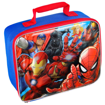 Marvel Comics Avengers Spiderman Iron Man Lunch Bag Insulated Lunch Box 10"