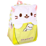 Crunchyroll Bananya Plush 3-D Cat Anime Cartoon 16" Backpack