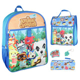 Animal Crossing Character Print Backpack 5 pc Set Lunch Tote Keychain