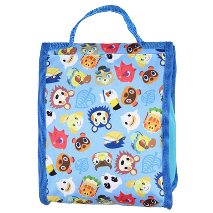 Animal Crossing Character Print Backpack 5 pc Set Lunch Tote Keychain 16"