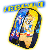 Sonic The Hedgehog Backpack Sonic And Tails 2 Fast Molded 16" Backpack Tote Bag